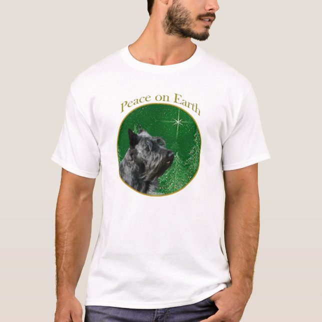 T-shirt Scottish Terrier Peace (Devant)