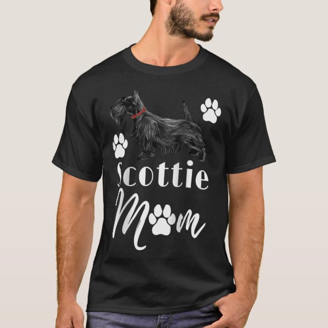 T-shirt Scottish Terrier Scottie Chien Maman (Devant)