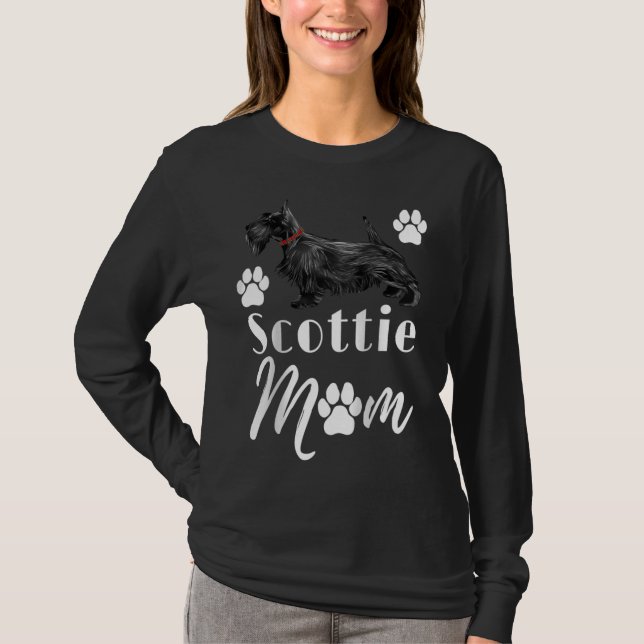 T-shirt Scottish Terrier Scottie Chien Maman (Devant)