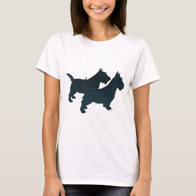 T-shirt Scottish terrier silhouette (Devant)