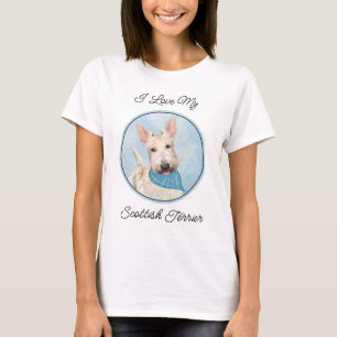 T-shirt Scottish Terrier Wheaten Dog Painting Art original