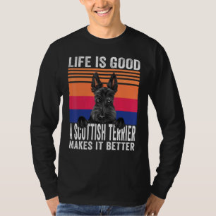 T-shirt Scottish Terriers rend votre vie saine Vintage