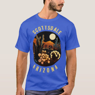 T-shirt Scottsdale Arizona Desert At Night Painting3
