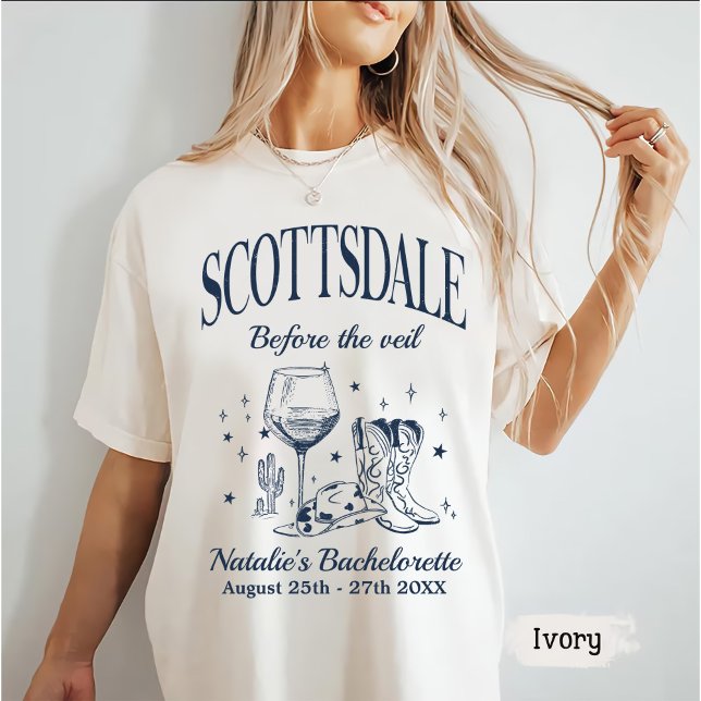T-shirt Scottsdale Bache Party personnalisé avant le voile (Créateur téléchargé)
