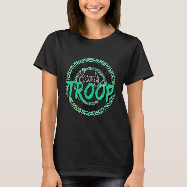 T-shirt Scou Fier Membre De Troop Cookie Maman Cookie Girl (Devant)