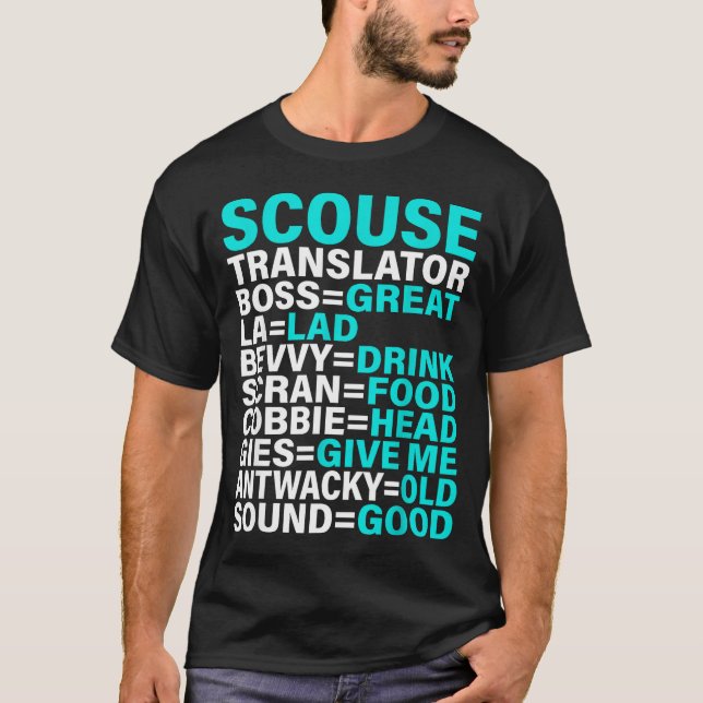 T-shirt Scouse Accent Translator Funny Liverol  (Devant)