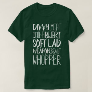 T-shirt Scouse Insultes Liverpool Dialect Tee