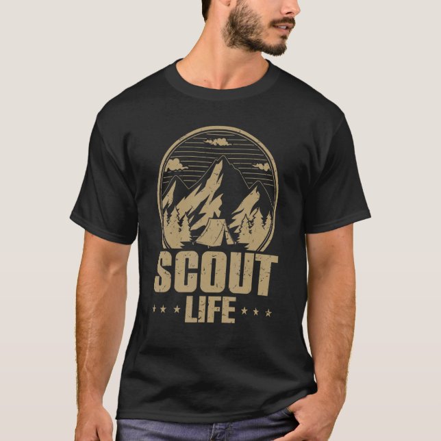 T-shirt Scout Life Outdoor Randonnée Scouting (Devant)
