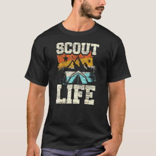 T-shirt Scout Tee Life Camping Tente Bonfire Firewood Camp