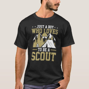 T-shirt Scouter Juste Un Garçon Qui Aime Être Un Scout