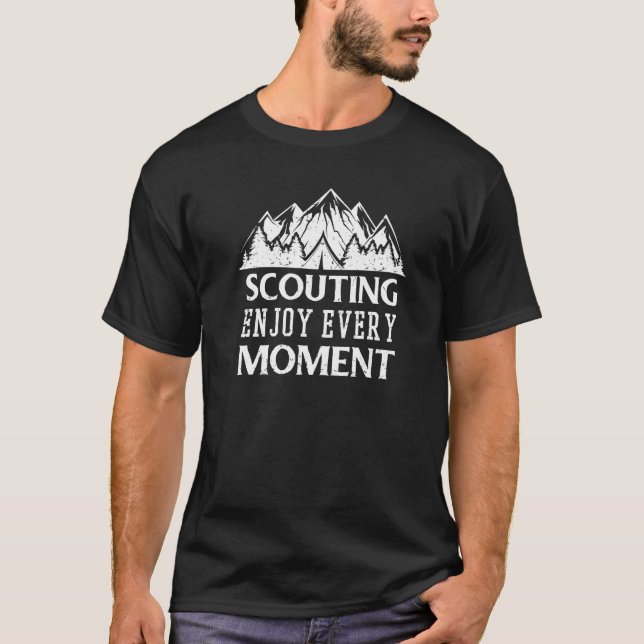 T-shirt Scoutisme Profitez de chaque instant Scout Camper (Devant)