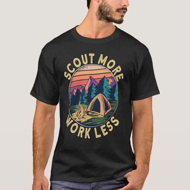T-shirt Scouts plus de travail moins Scouts et chef scout (Devant)