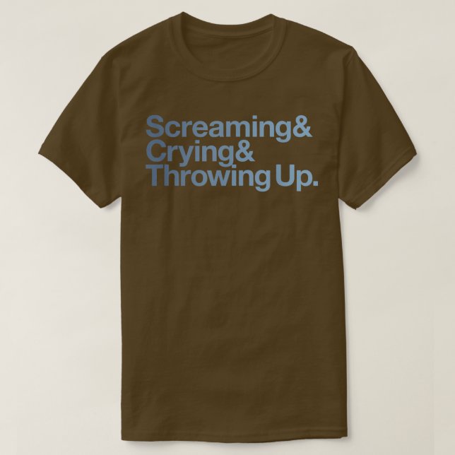 T-shirt Screaming Crying Throwing Up Funny Meme Ampersand (Design devant)