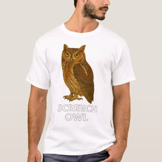 T-shirt Screech Owl T-Shirt: Cute Bird of Prey Nature Tee
