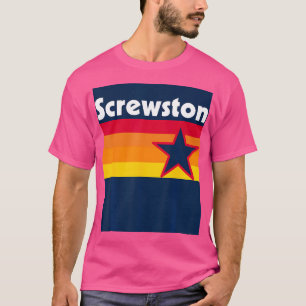 T-shirt Screwston Texas H-Town Houston Blue