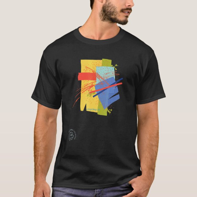 T-shirt Scribble d'art Abstrait Graphisme contemporain (Devant)