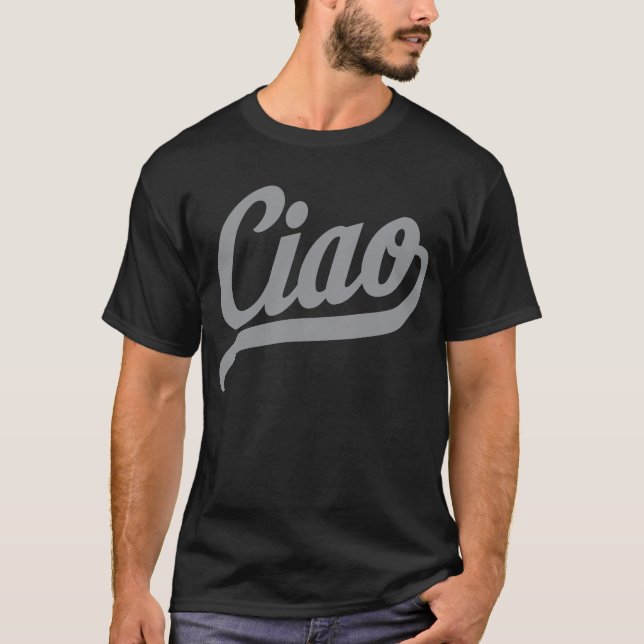 T-shirt Script Ciao (Gris) (Devant)
