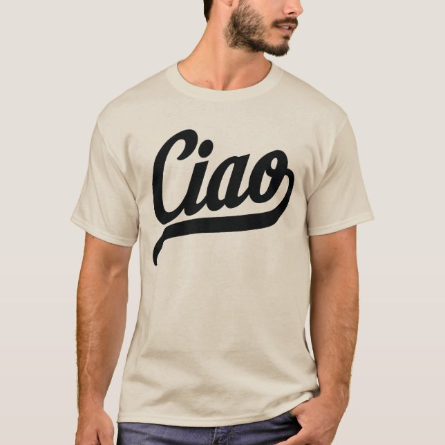 T-shirt Script Ciao (noir) (Devant)