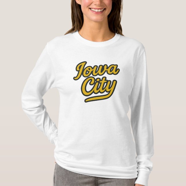 T-shirt Script de la ville d'Iowa | Retro (Devant)