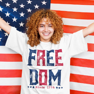 T-shirt Script de rétro Freedom Grunge Depuis 1776 T-shi