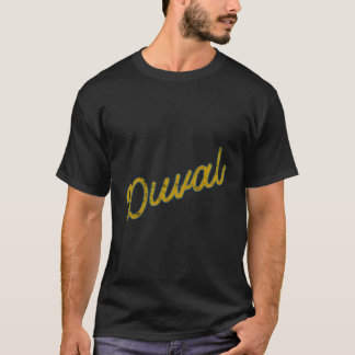 T-shirt Script Duval Turquoise Et Gold