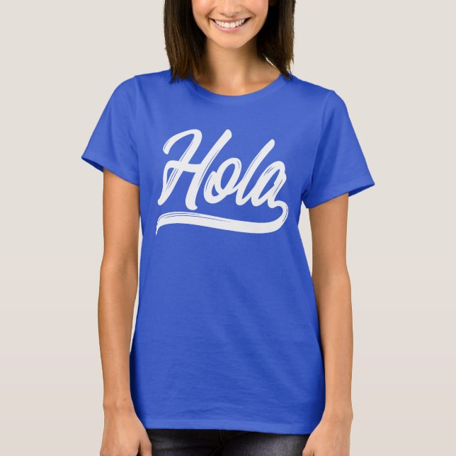 T-shirt Script Hola (blanc) (Devant)