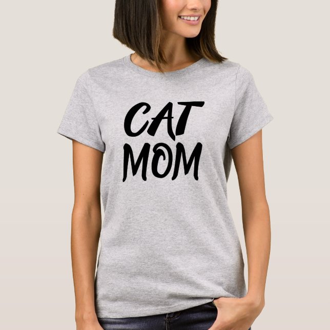 T-SHIRT SCRIPT SIMPLE DE CAT MOM (Devant)