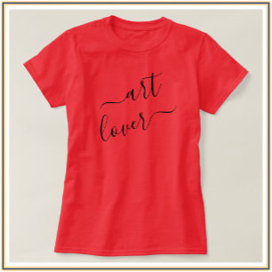 T-shirt Script simple et chic Art Lover
