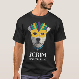 T-shirt Scrire Le Chien Coureur Nouvelle Orléans Drôle Mar