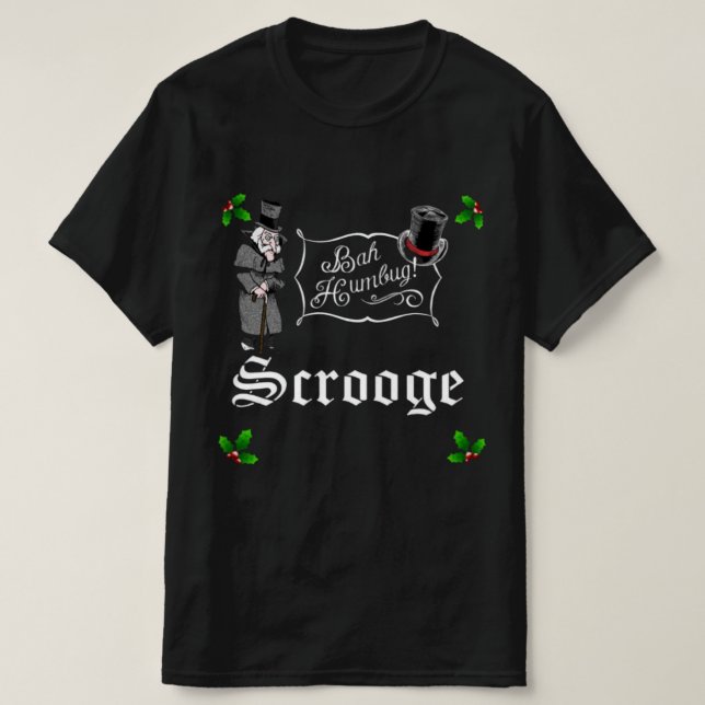 T-Shirt SCROOGE Bah Humbug Noël (Design devant)