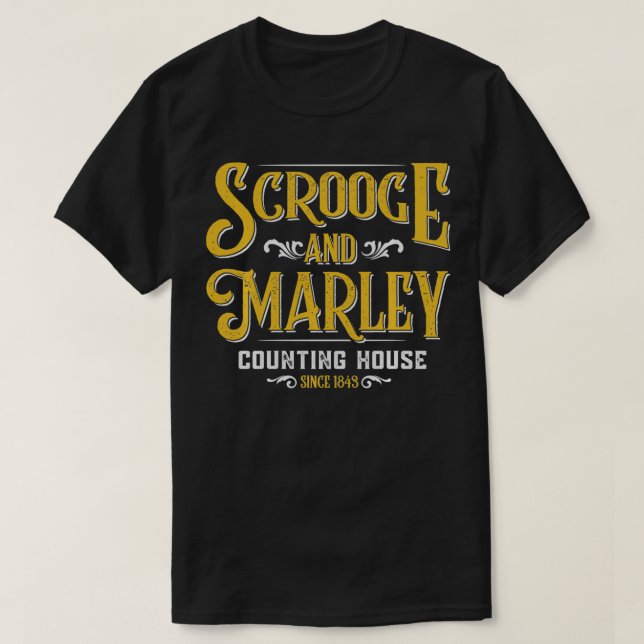 T-shirt Scrooge & Marley Counting House Noël  (Design devant)