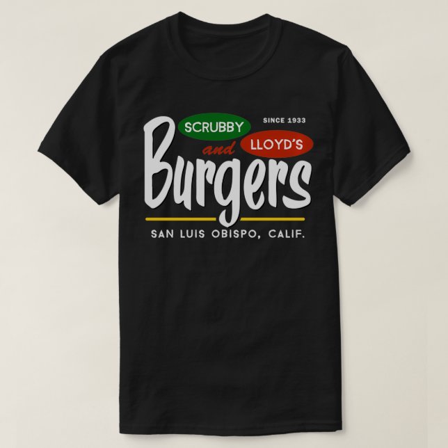 T-shirt Scrubby Lloyds Burgers San Luis Obispo Californie (Design devant)