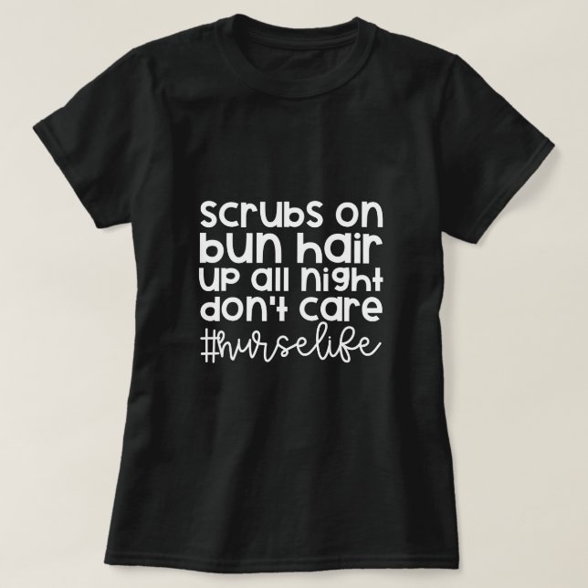 T-shirt Scrubs activés - Vie d'infirmière (Design devant)