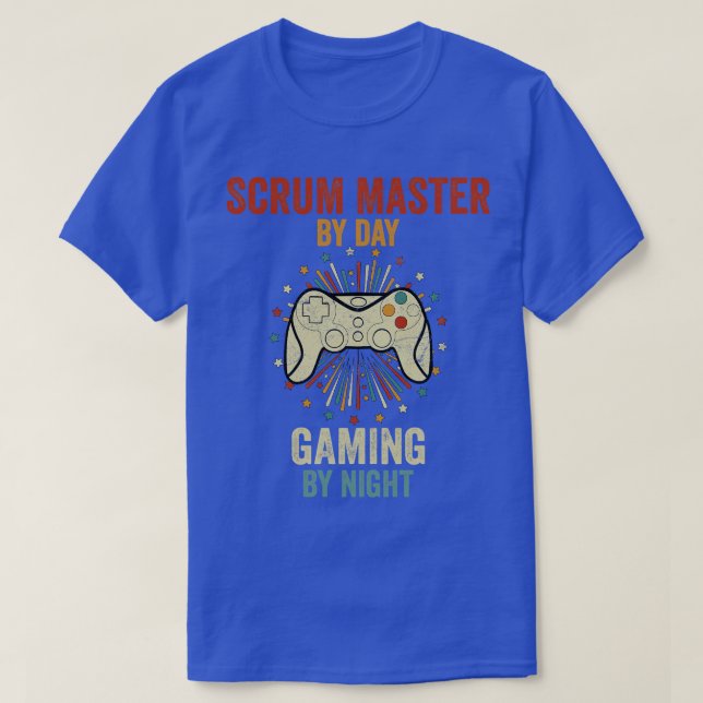T-shirt Scrum Master Par Jour Jeu Par Nuit (Design devant)