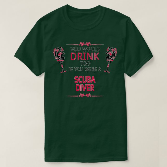 T-shirt Scuba Diver Birthday (Design devant)