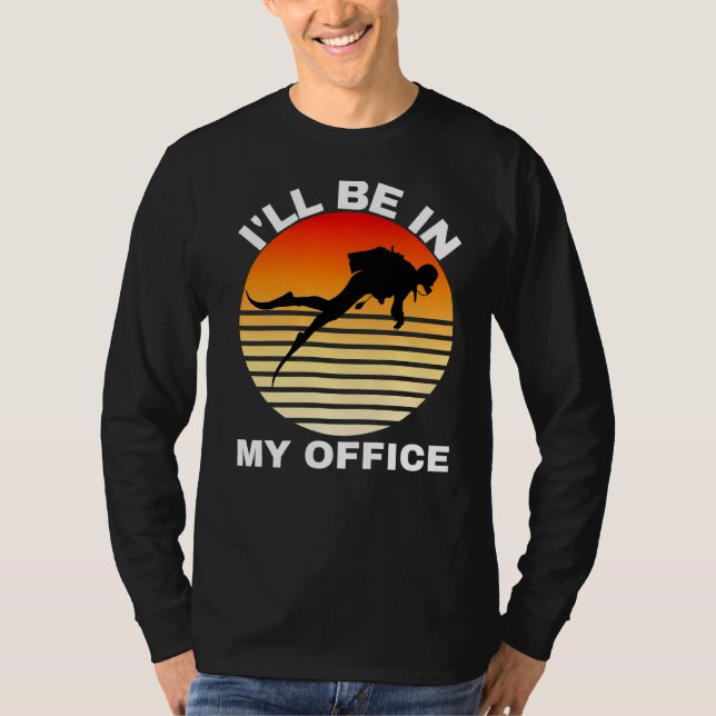 T-shirt Scuba Diver Ceci Est Mon Bureau (Devant)