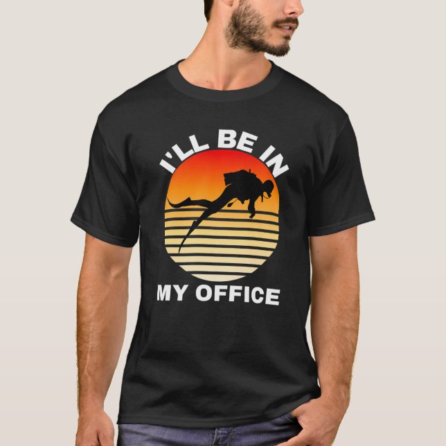 T-shirt Scuba Diver Ceci Est Mon Bureau (Devant)