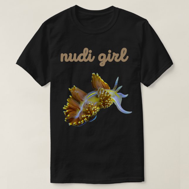 T-shirt Scuba Diver Nudi Girl Nudibranche (Design devant)