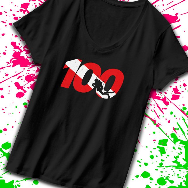 T-shirt Scuba Diver Poison 100e Scuba Diving Milestone (Créateur téléchargé)