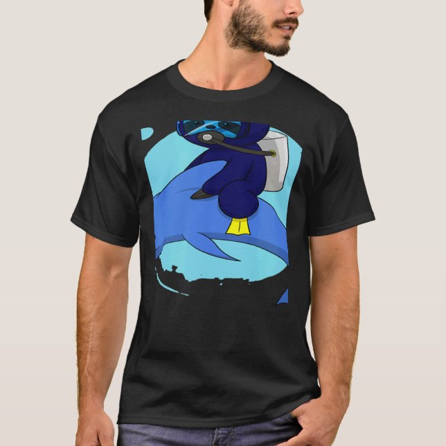 T-shirt Scuba Diving Snorkeling Sloth Lazy Tired Dive Slee (Devant)