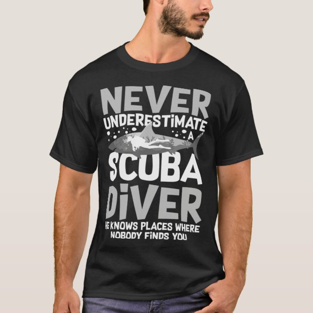 T-shirt Scuba Diving Snorkeling Underwater Diving (Devant)