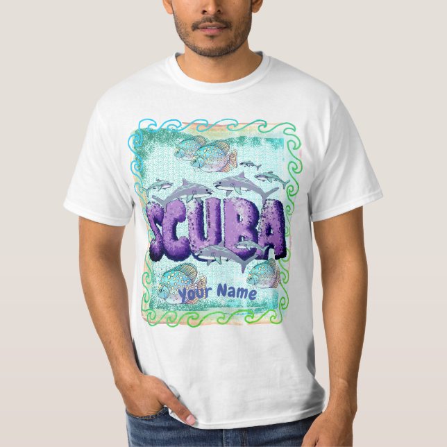 T-shirt scuba requin (Devant)