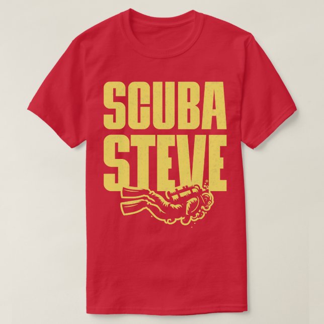 T-shirt Scuba Steve Typographie Design (Design devant)