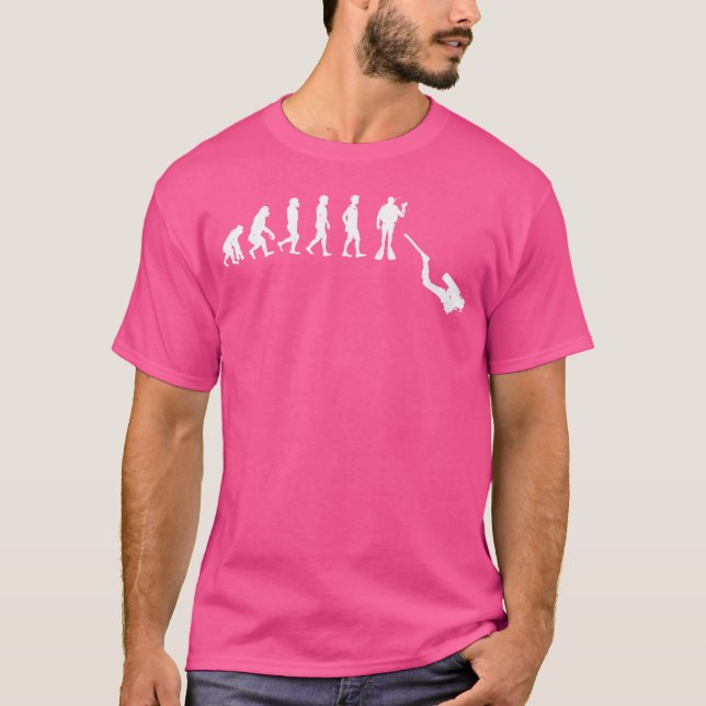 T-shirt Scubadiving Evolution Drôle Plongée Plongée Plongé (Devant)