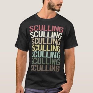 T-shirt Sculling de texte coloré