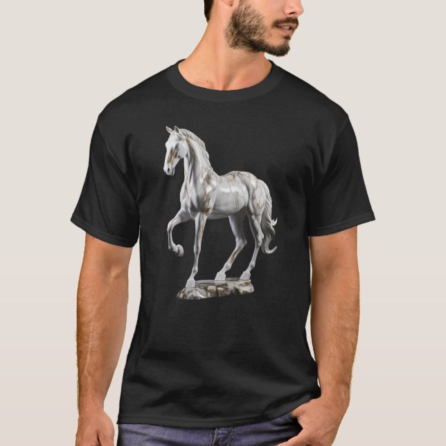 T-shirt Sculpture de la statue du cheval (Devant)