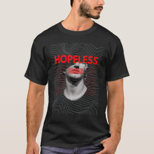 T-shirt sculpture sans espoir lignes rouges pour la motiva