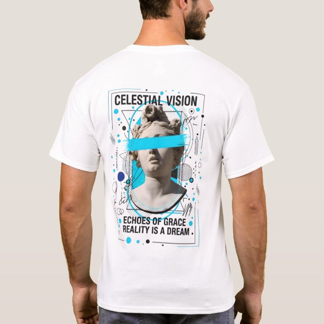 T-shirt Sculpture Vision Céleste Premium (Dos)