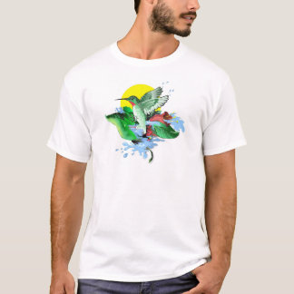 T-shirt Se baigner de colibri