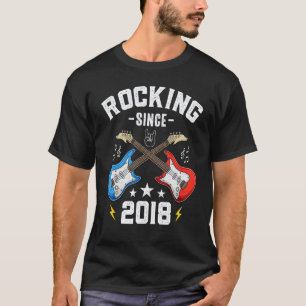 T-shirt Se balance depuis 2018 Cool 6 ans Guitare 6e anniv